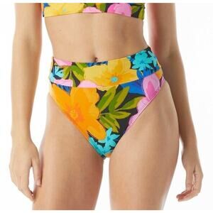 Sundazed Bikini Bottoms Juniors Small Floral High Waist Bikini Swimsuit NEW